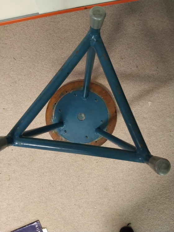 Authentic Vintage Industrial School Stool / Practical Stool – 1960s/1970s – Metal, Wood (photo 13 of 15)
