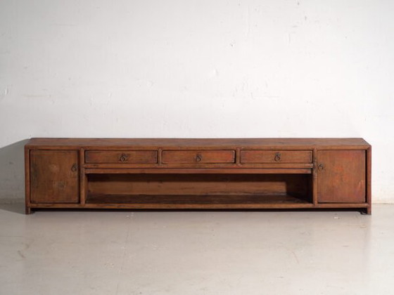 Mobile basso laccato antico in legno di olmo – Cina, circa 1900 – Credenze con vetrina, Iron (photo 31 of 40)