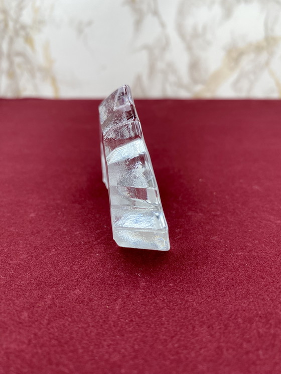 Image 1 of Swedish Mats Jonasson Lead Crystal Baby Seal Sculpture / Small Paperweight With A Signature / Vintage Art & Collectibles 