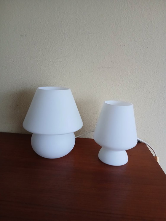 Image 1 of Set Mushroom Lampjes – 1980’s - Vintage
