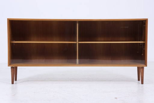 Vintage glass sideboard 60s | Platon series by Lothar Wegner - Mid - Century showcase wood design 2/4 #05-32
