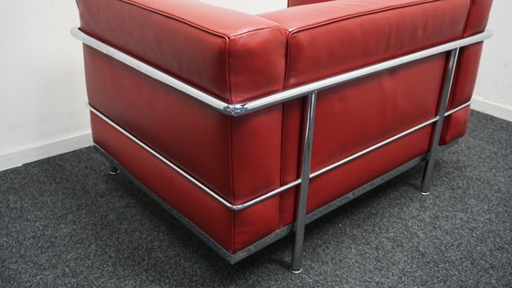 Image 1 of Cassina LC3 Grand Confort Poltrone Modello Grand | Rood Leer