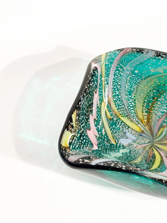 Cenicero de cristal de Murano verde de los años 70 – Objetos decorativos, Murano Glass (photo 4 of 14)