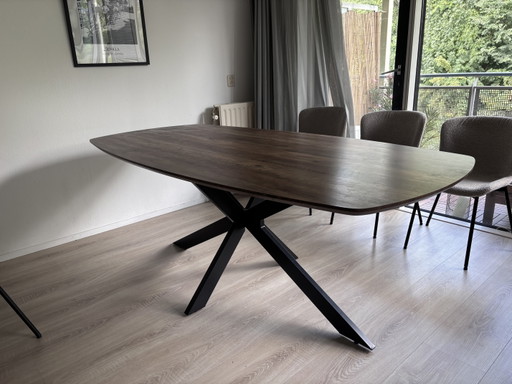 Walnut wood table 200x100