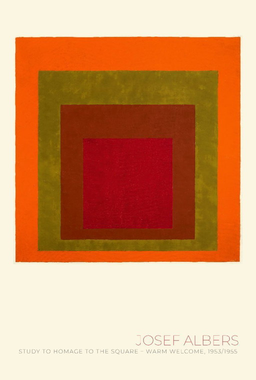 Josef Albers – Studie zu einer Hommage an den Platz – Herzlich willkommen, 1953/1955 – Plakat 70x100 cm