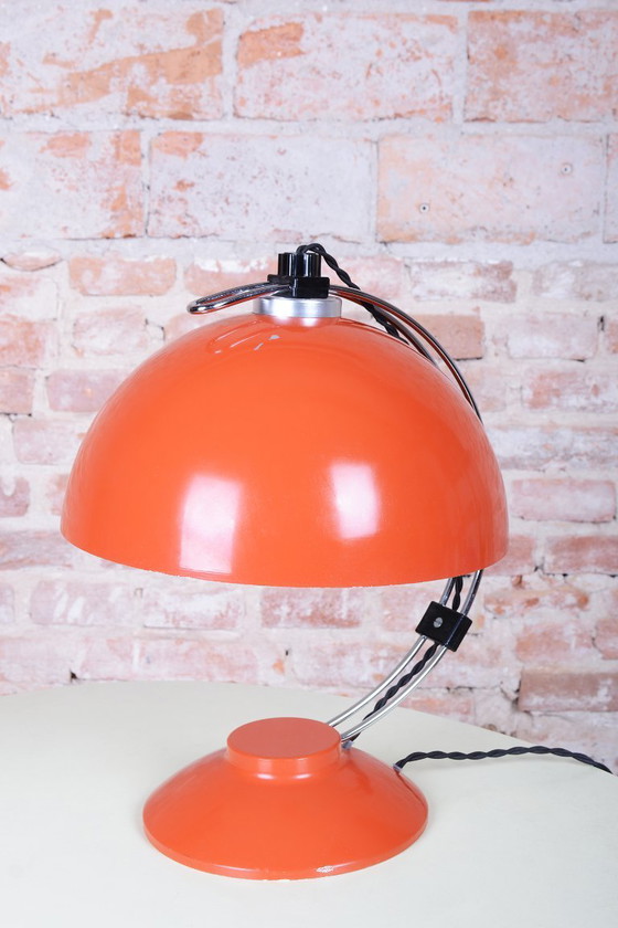 Lampada da tavolo Mid-Century originale, acciaio cromato, vernice, ceca, anni '70 – Lampade da tavolo (photo 2 of 13)