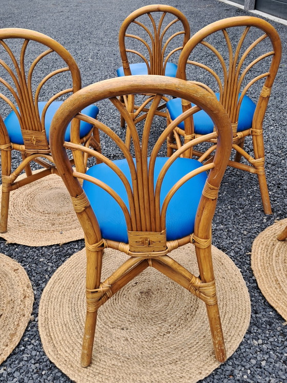 6 chaises bohèmes en rotin – Chaises de salle à manger, Bamboo (photo 8 of 14)