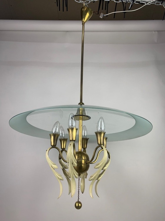 Image 1 of Pietro Chiesa Attributed chandelier 1950’s
