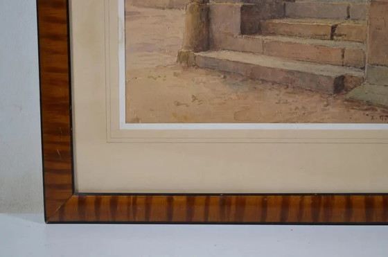 Emile Goussery (Francés) "El Claustro - Convento de las Ursulinas" Acuarela Firmada y Fechada 1938 (photo 6 of 12)