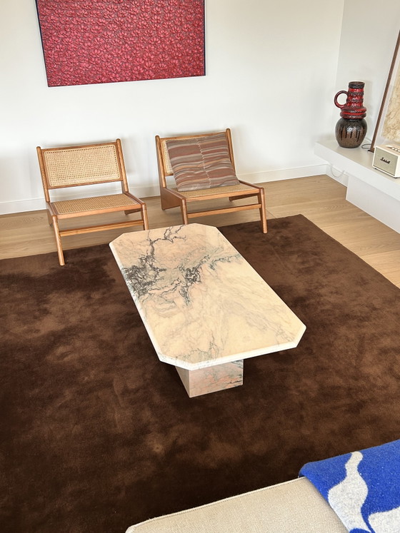 Image 1 of Table basse vintage en marbre, Italie, années 1980