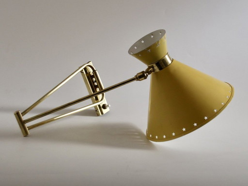 Diabolo wall lamp, René Mathieu for Lunel, 1950