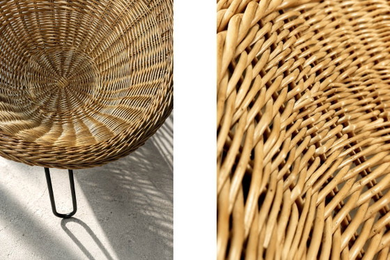 Sedia sferica vintage in rattan, stile moderno boho di metà secolo, italiana, anni '50. – Poltrone, Metal (photo 18 of 20)