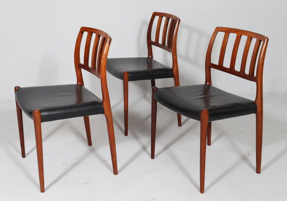 Image 1 of 10 dining chairs by Niels Otto Møller for Jl Møllers, model: 83, Denmark, 1960s,