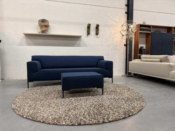 Image 1 of Design on Stock Bloq Sofá 3 Plazas Con Reposapiés Arado Lana Azul