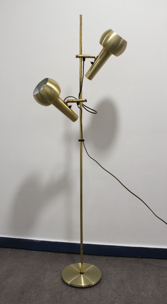 Image 1 of Vintage brass floor lamp, Hans Schmidt, 1970s