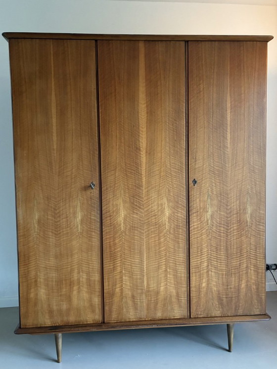 Image 1 of Vintage mid-century wardrobe | 1950s/60s | warm wood
