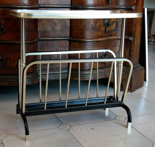Mid-century aluminum and formica magazine rack by Ico and Luisa Parisi for MB, 1960s