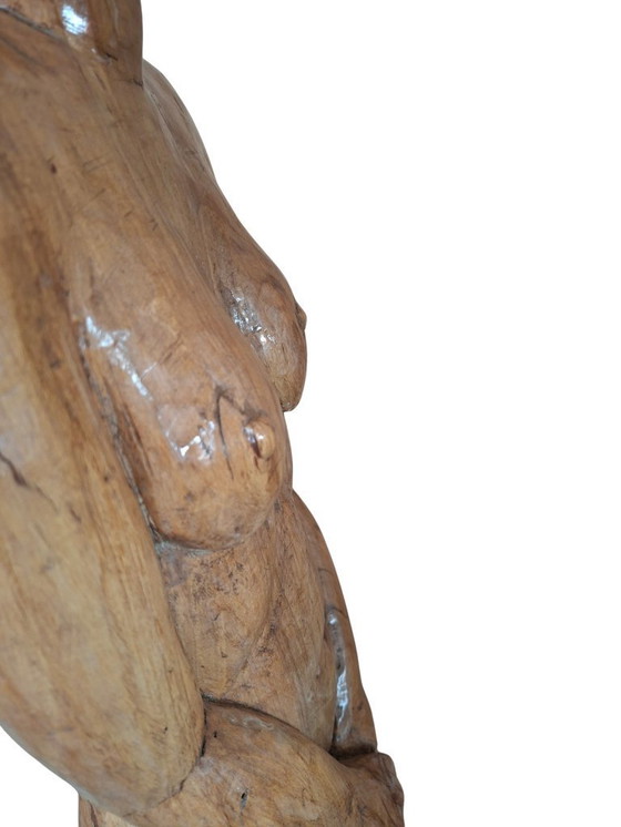 Image 1 of Important 20th Century Wooden Sculpture Female Nude '40