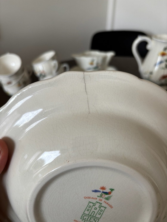 29-Piece Gien Oiseaux de Paradis Vintage Tableware Collection – France – Crockery, Porcelain (photo 7 of 15)