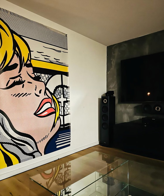 Image 1 of Lichtenstein "La Monja" XXL 212x140 cm en un marco magnético HALBE