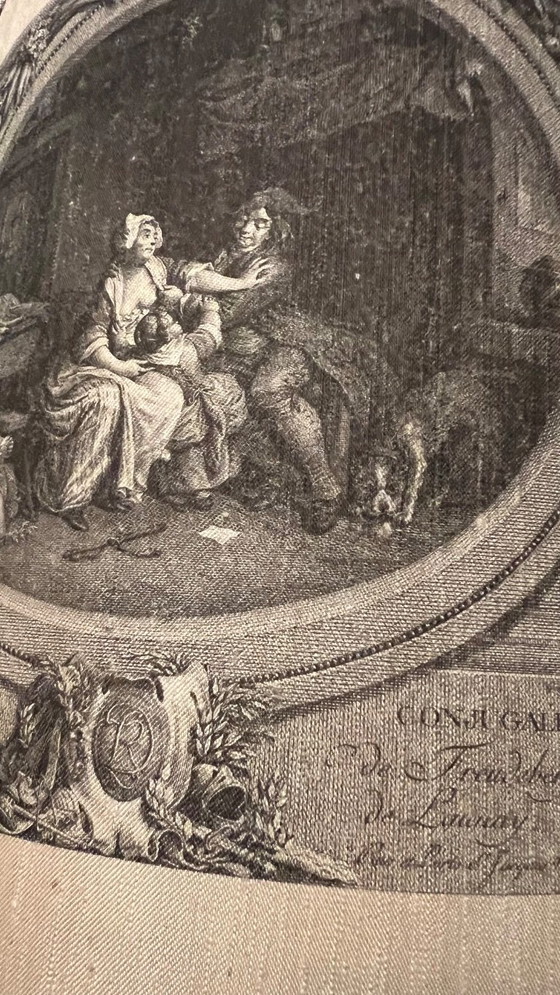 Image 1 of Beautiful vintage table lamp with a motif. Made of wood and metal. Height: 59 cm. Lampshade diameter: 30 cm.