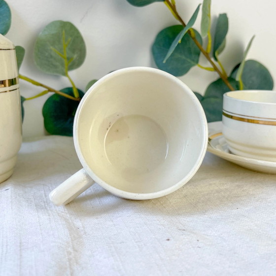 St Amand 10-persoons Koffieservies – Vintage Wit en Goud Porselein – Porcelain (photo 13 of 14)