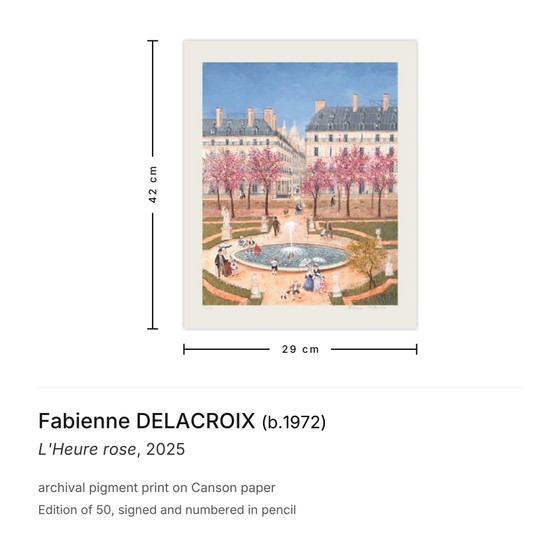 Image 1 of Fabienne DELACROIX La hora rosa Impresión de pigmento de archivo firmada 2025