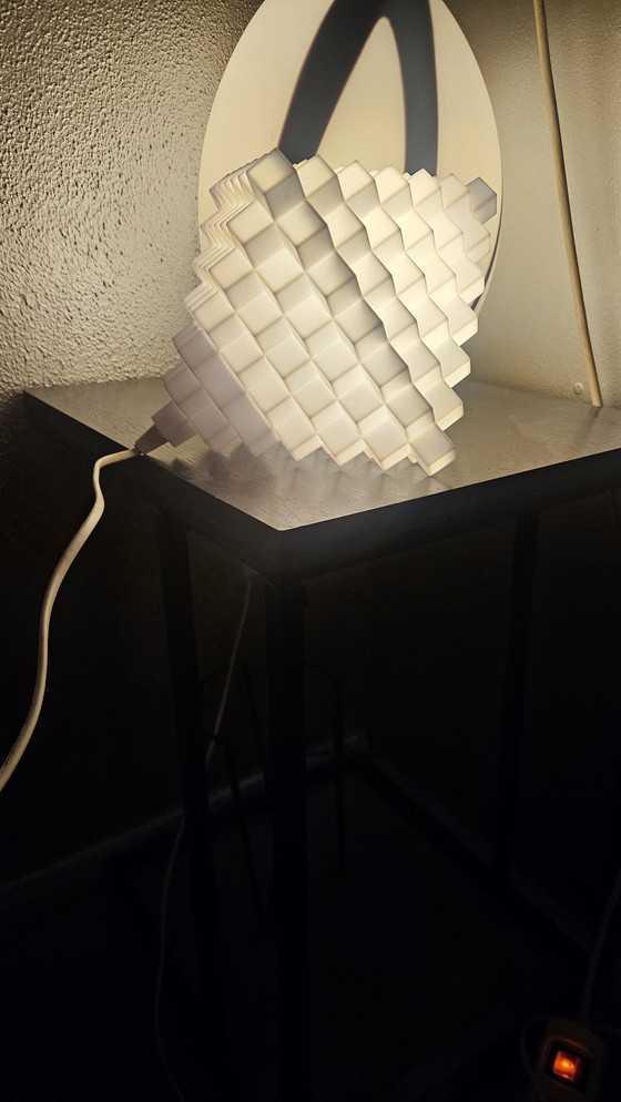 Image 1 of Vintage Nielsen Light “Babylon” table lamp/wall lamp – Scandinavian geometric design – 1990s
