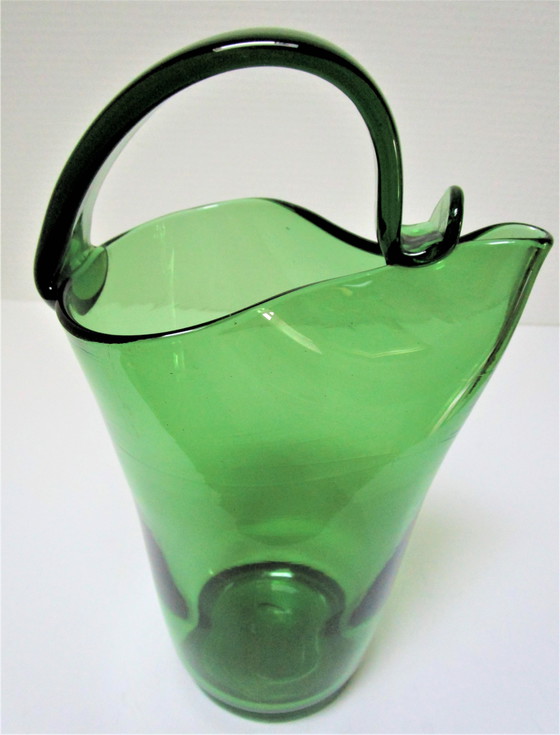 Image 1 of Pitcher empoli blown glass italy year 60