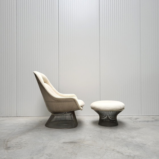 Image 1 of Warren Platner Easy Lounge Chair & Ottoman By Knoll Cato Wool