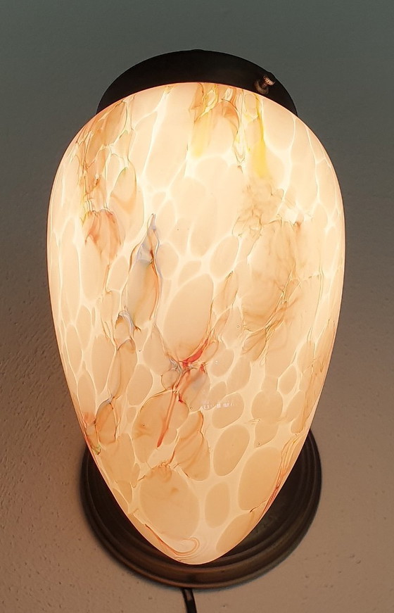 Image 1 of Art-Deco-Wandleuchte aus Opalglas