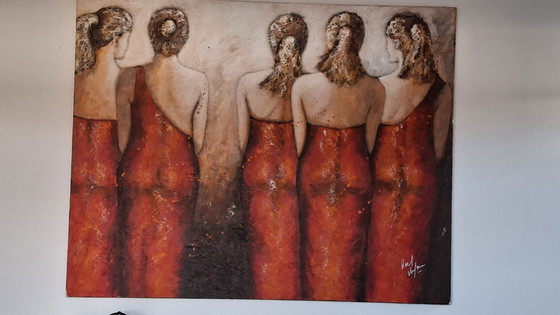 Grande e bel dipinto, firmato: Roel Hofman. – Dipinti e disegni, Altro (photo 5 of 10)