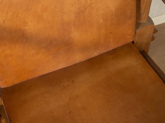 Brutalistische vintage safarifauteuil – Leather, Wood (photo 6 of 7)