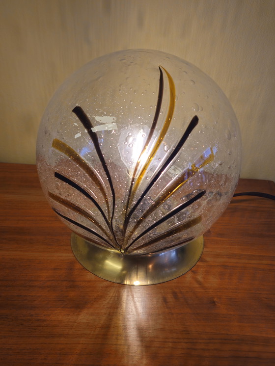 Image 1 of Vintage Murano Table Lamp Desk Lamp Table Lamp Brass