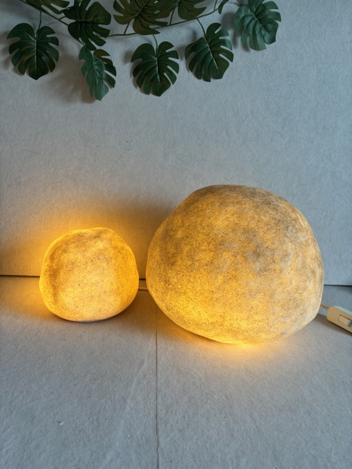 Vintage Falkenberg ‘Moon Rock’ Lamps 1980s