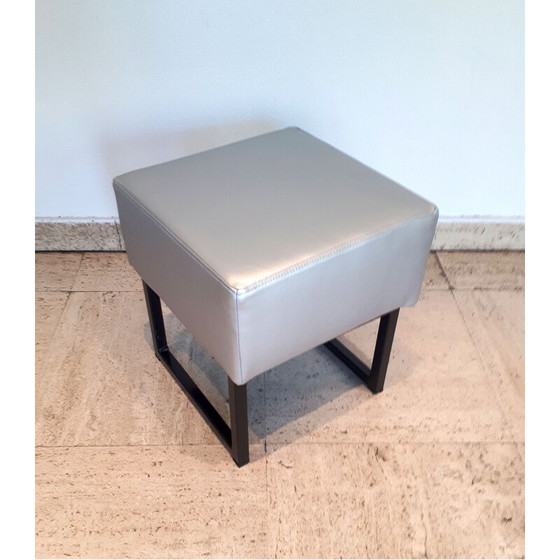 Image 1 of Vintage low modernist square stool