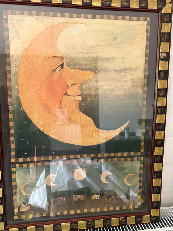 Image 1 of Set van 2 Vintage Jaren '90 Celestial Art Prints – David Carter Brown