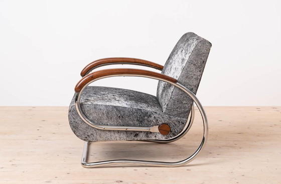 Image 1 of Bauhaus Armchair Model H221 designed by Jindřich Halabala for UP Závody, 1930s