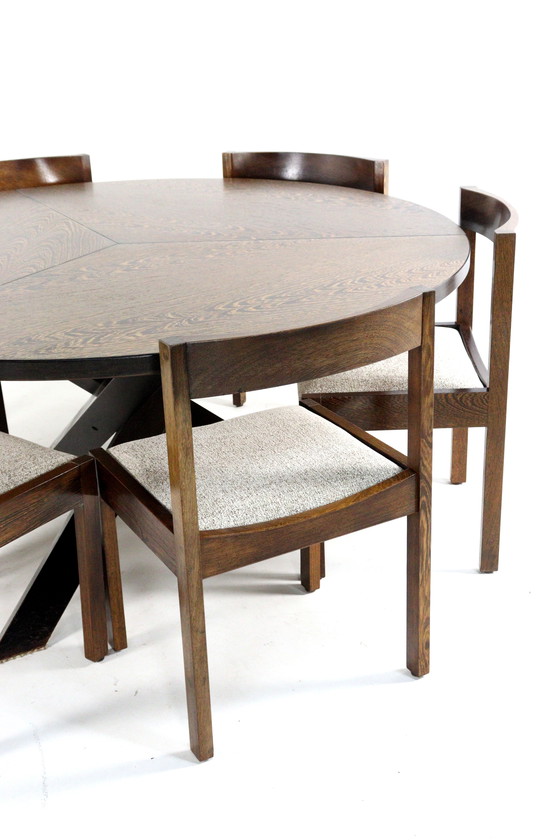 Image 1 of Gerard Geytenbeek wenge round dining table vintage