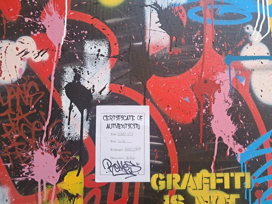 Image 1 of REYES - Città fantasma - Dipinto dell'artista