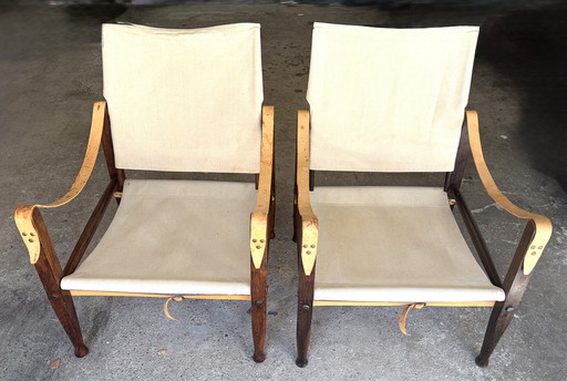 Set aus 2 Safari-Stühlen Kaare Klint für Carl Hansen 
