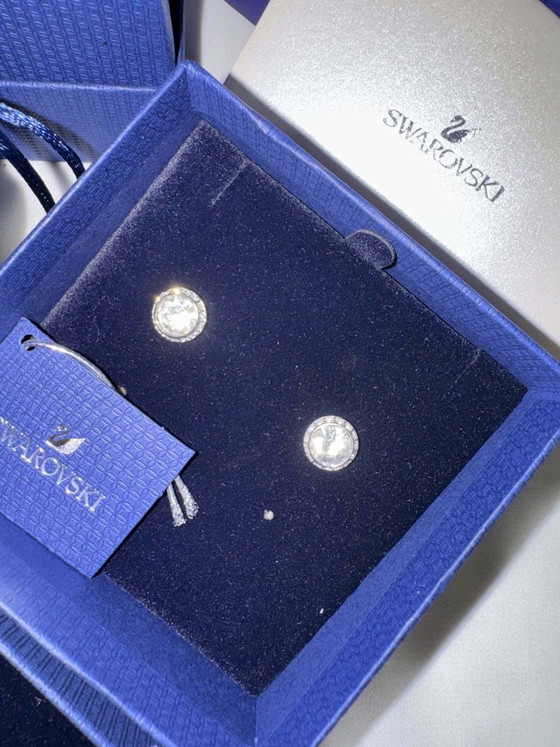 Image 1 of Set di gioielli Swarovski con angeli, collana, bracciale e orecchini, con scatola.
