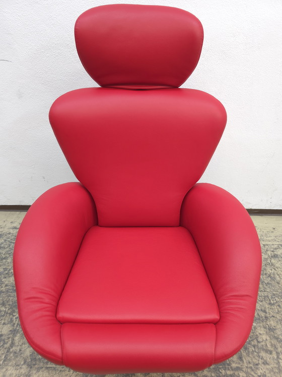 Image 1 of Poltrona Cassina Dodo, poltrona di design, poltrona in pelle, poltrona girevole, reclinabile, come nuova