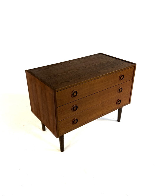 Image 1 of Vintage Deense teakhouten ladekast ‘60