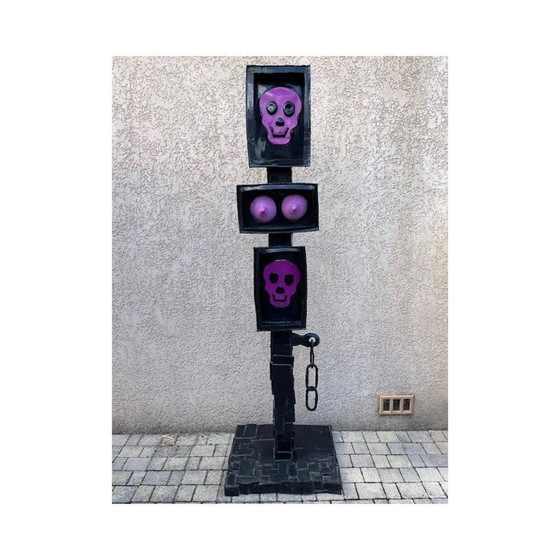 Image 1 of Sculpture moderniste cubiste vintage de l'artiste Michel Froment