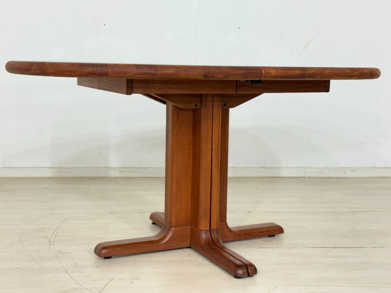 Image 1 of Tavolo da pranzo in teak Dyrlund, tavolo in legno, tavolo da cucina, allungabile
