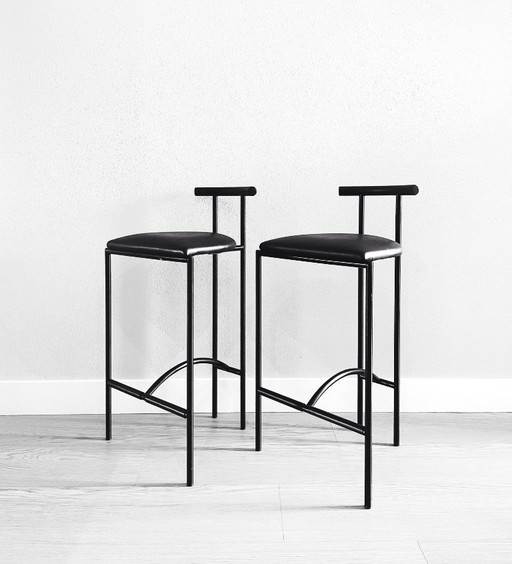 2x Model Tokyo bar chair by Rodney Kinsman for Bieffeplast