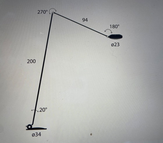 Image 1 of Lampadaire Lumina Elle nickel