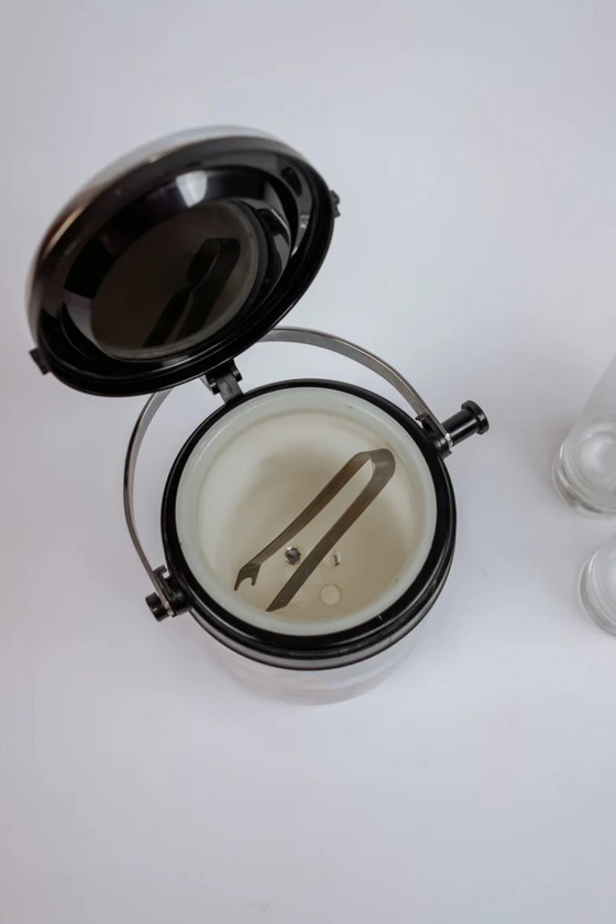 Image 1 of Vintage long drink glasses + ice bucket