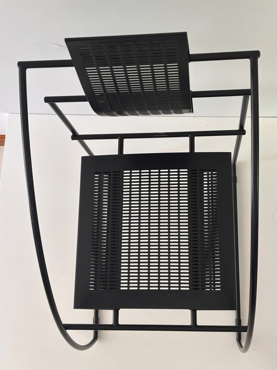 Chaise Quinta Mario Botta pour Alias 1985 Métal Tubulaire Laqué Noir Métal Perforé Hors Production Design (photo 10 of 15)